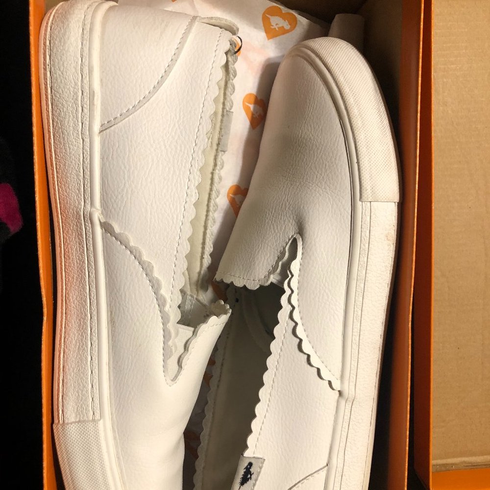 White Slip-Ons, April by Rocket Dog, Size 9